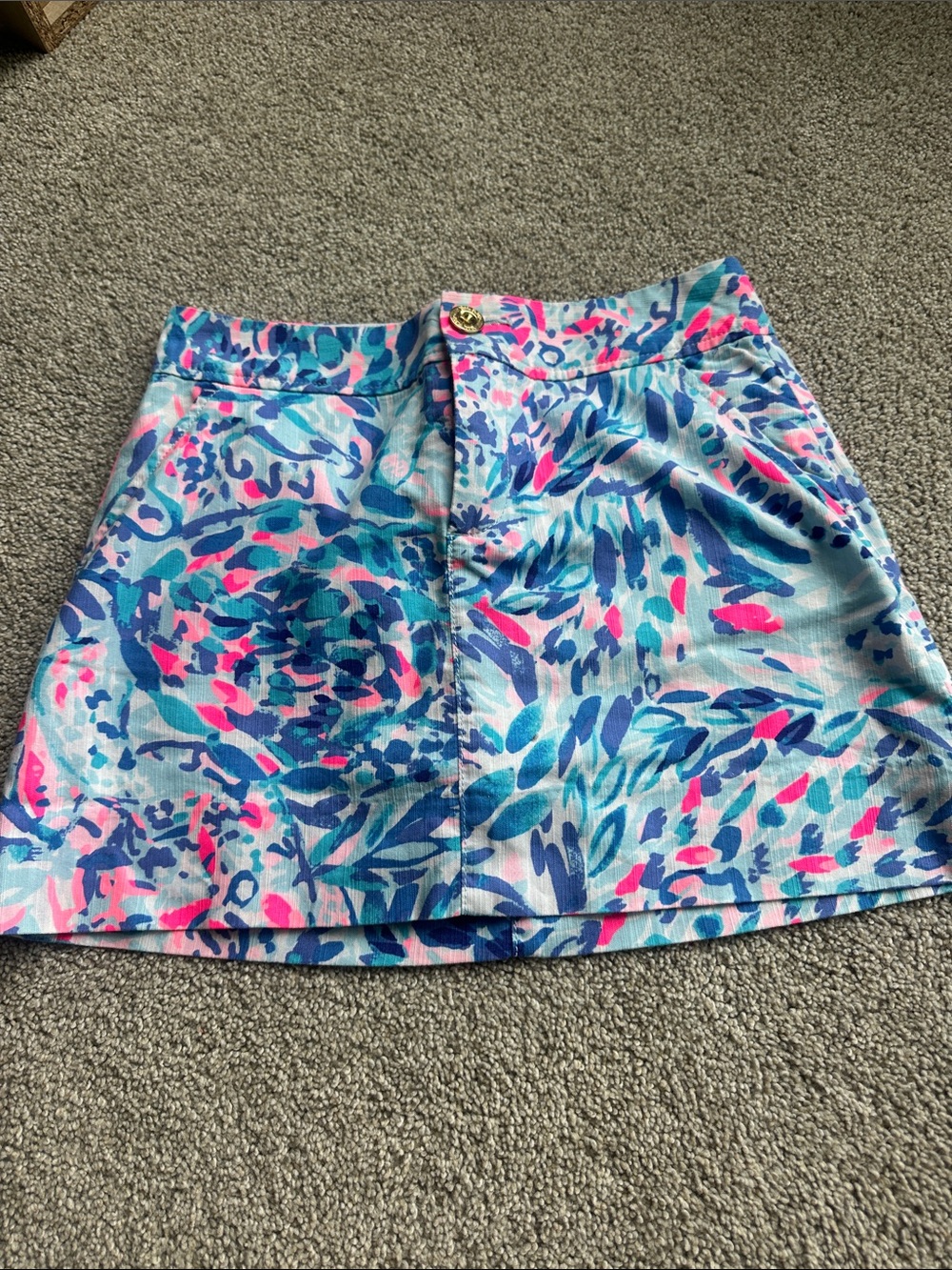 Lilly Pulitzer Blue, Teal & Pink Printed Skort